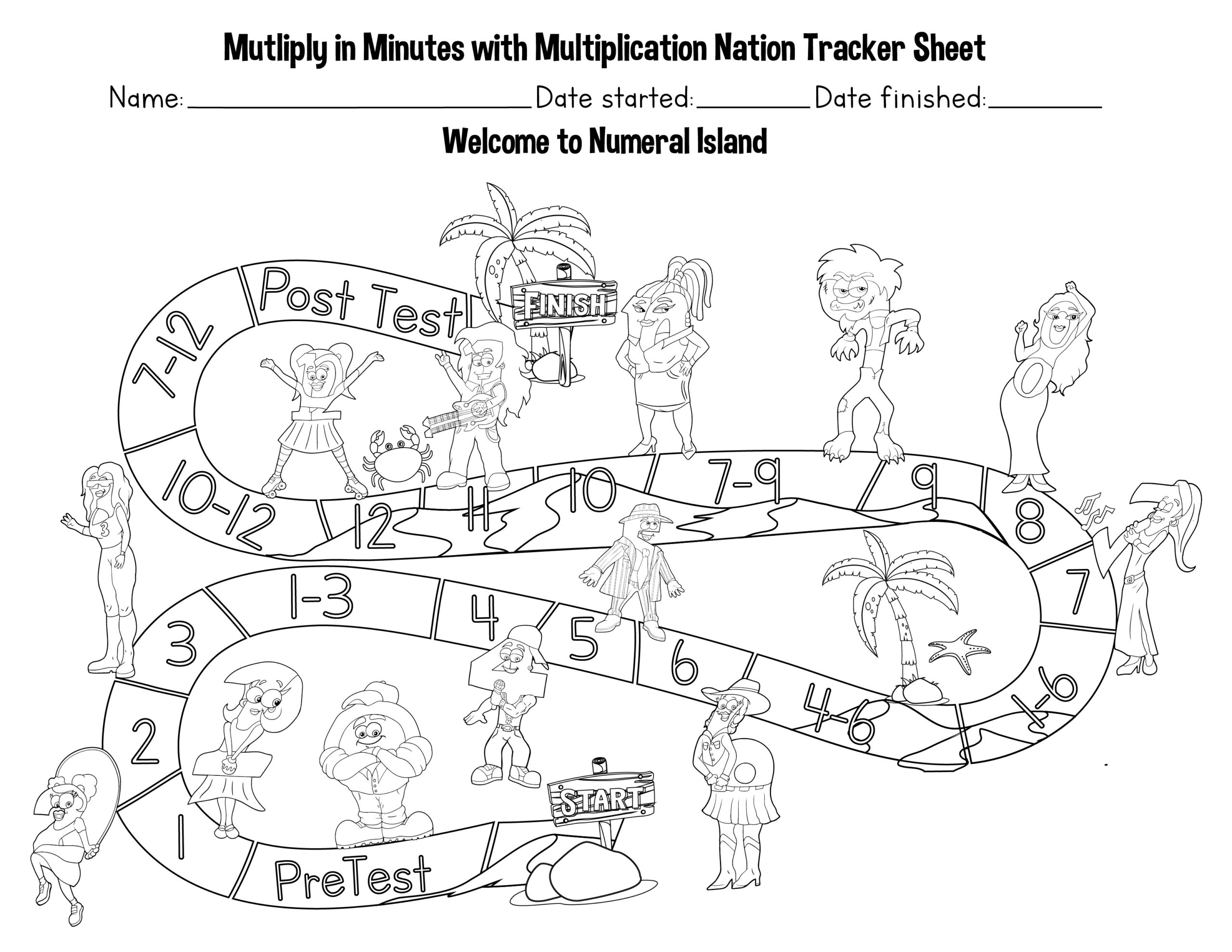 Multipication Tracking Sheet